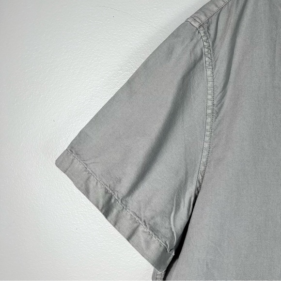 American Eagle Men's Light Gray Button Down Collared Classic Pocket Shirt XL - Picture 2 of 5